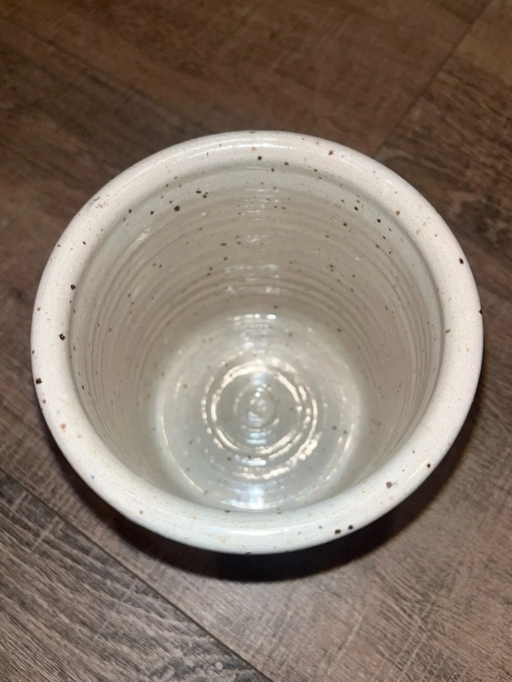 Vintage Dakota Stoneware Speckled Bison Planter Jar Canister Pottery Glazed